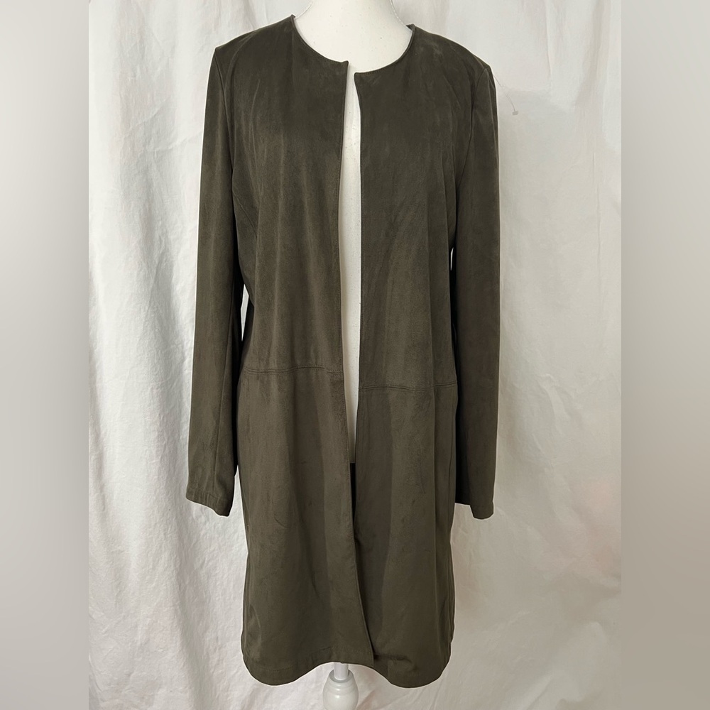 Olsen Olive Green Women's Sued Jacket